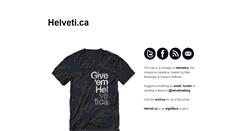 Desktop Screenshot of helveti.ca